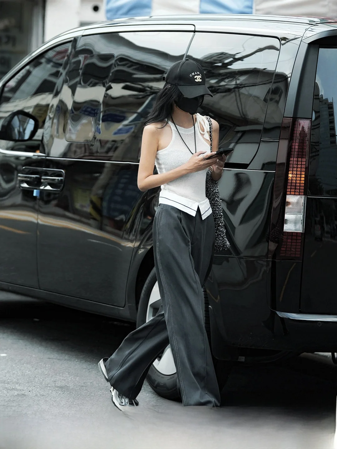 

Брюки женские Luna7xi, повседневные, с контрастными вставками, широкие, с высокой талией, прямого кроя, весна 2026, новинка, для офиса и работы