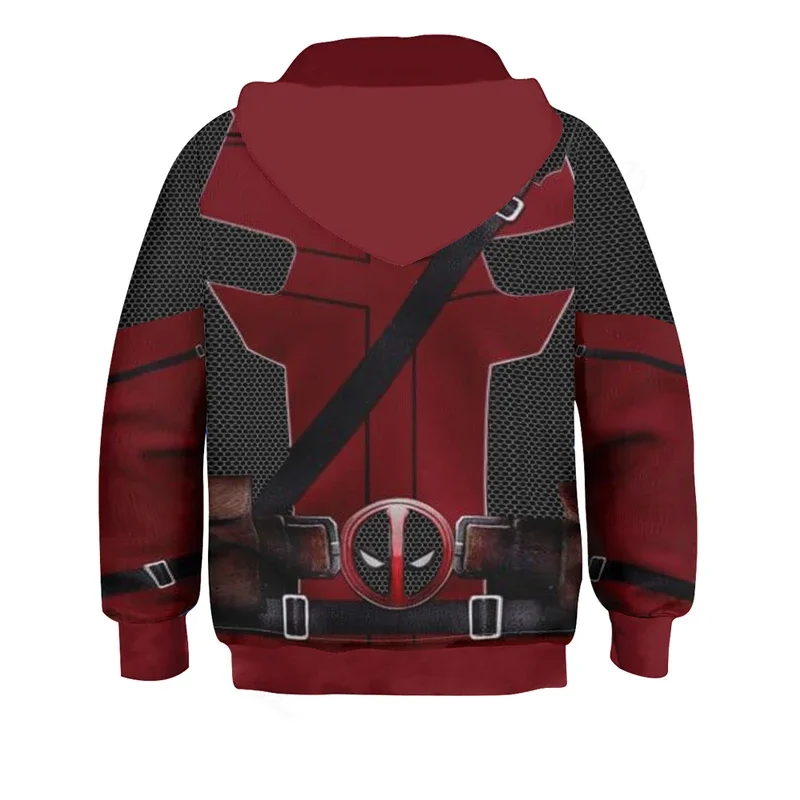 SN55Girl Deadpool 3 تأثيري هوديي ولفيرين بنين خارقة ثلاثية الأبعاد البوليستر هالوين سترة رقيقة Deadpool زي ملابس رياضية @ 54WE