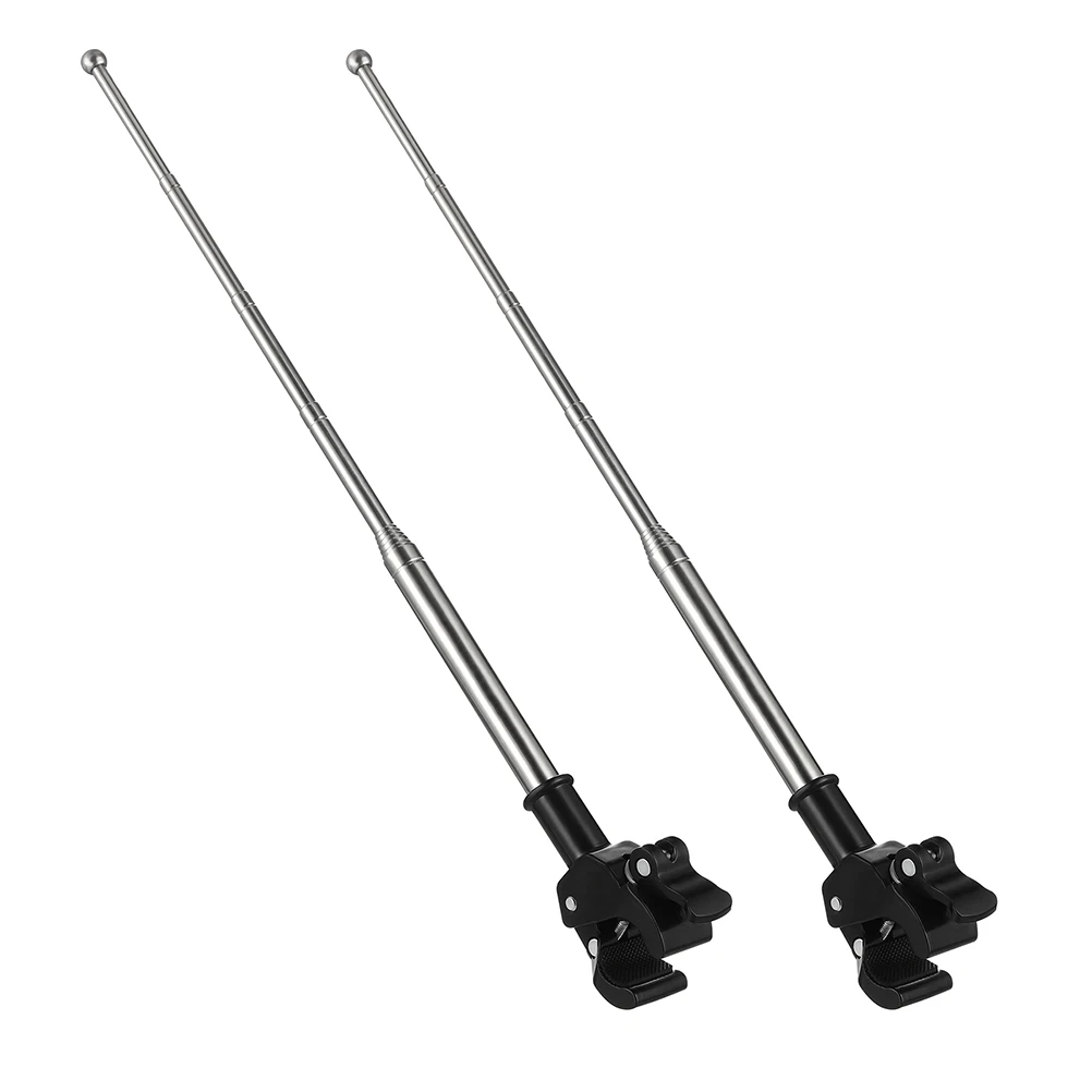

2 Pcs Vehicle Flagpole Wheelchair Umbrella Canopy Mount Holder Stroller for Foldable Bike Stand Belt Electric