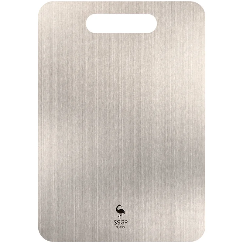 LFGB Certificated 304 Stainless Steel Cutting Board 300mm x 418mm x 1.5mm Anti-bacterial No Ordor Non-slip Chopping Block