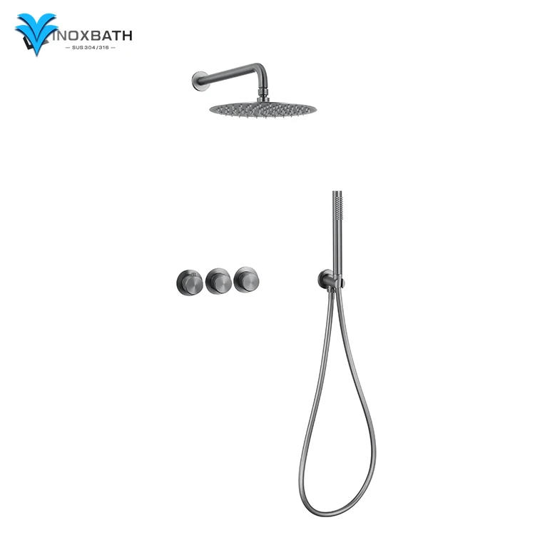 

European Style Thermostatic Built-in Wall Shower Set with Rust Prevention Apartment Suitable Shower Head Bathroom Mixer