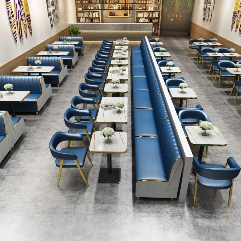 

Restaurant Table and Chair Set, Stylish Minimalist, Restaurant booth, Customizable, Suitable for Restaurants, Bar