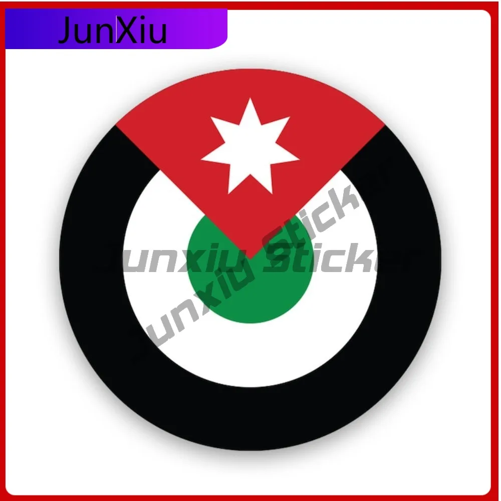 

Royal Jordanian Air Force Roundel Stickerwaterproof Cute Laptop Waterproof Vinyl Decal For Motorcycle Helmet Creative Fun Decor