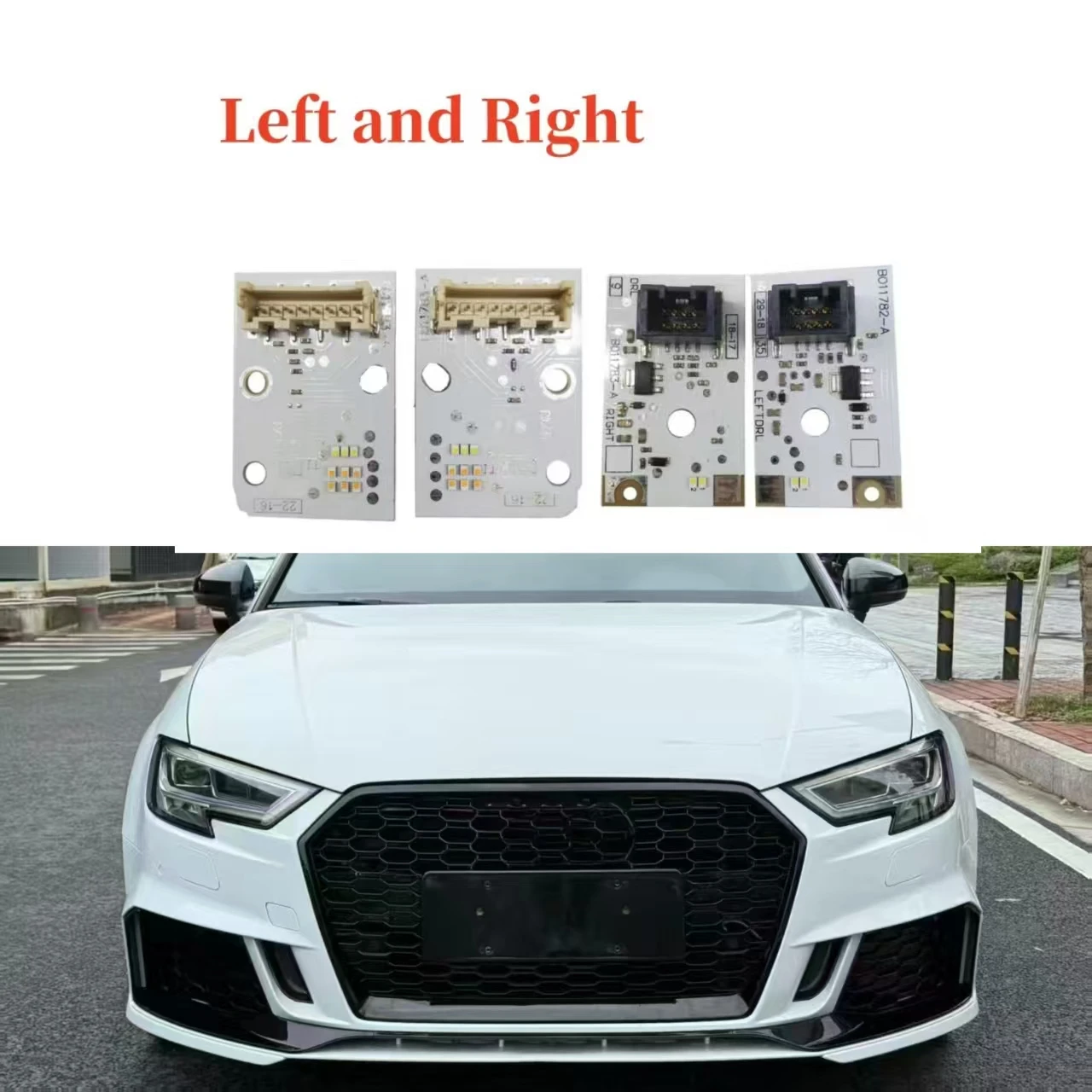 

White LED DRL Daytime Running Light Source Board 8V0998474A 8V0998473A For Audi A3 S3 2017-2020 LED Headlight Replacement Part