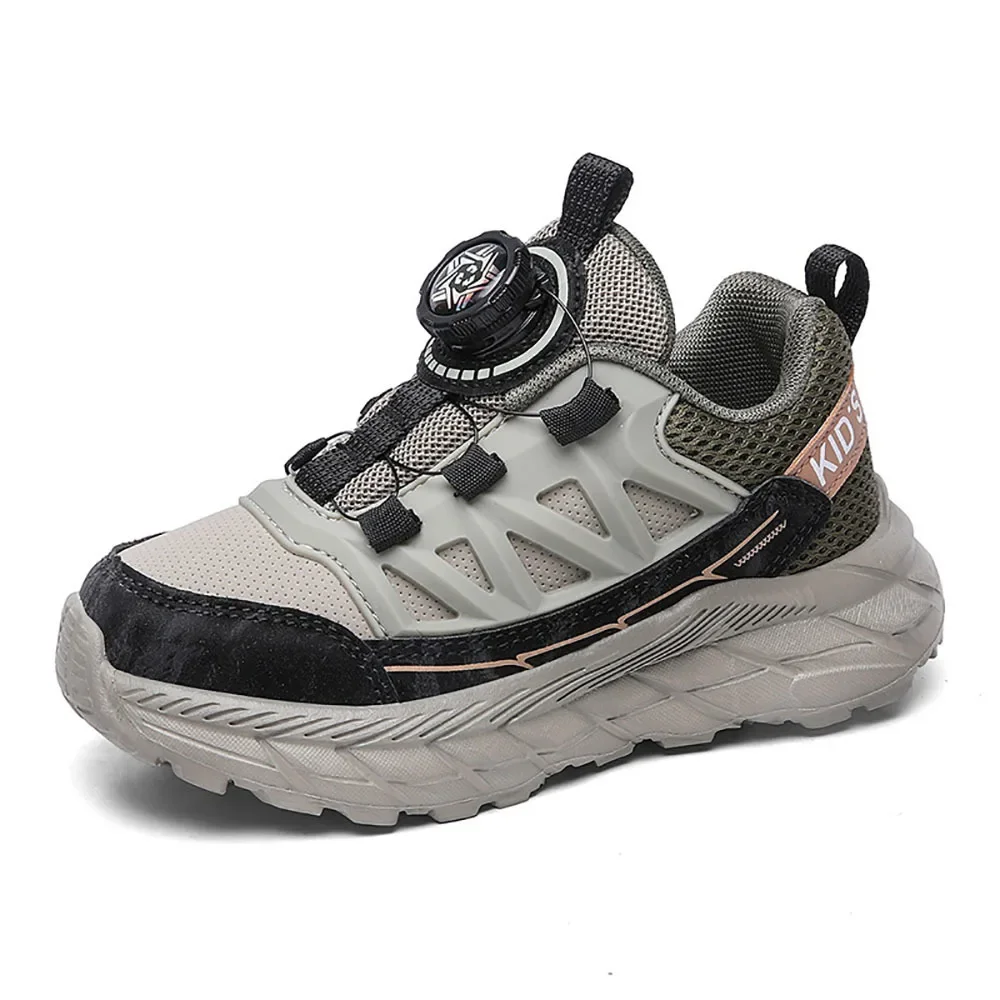 

Spring Sport Shoes For Children PU Leather Breathable Running Shoes For Kids Trend Fashion Teenager Boy's Tennis Sneakers