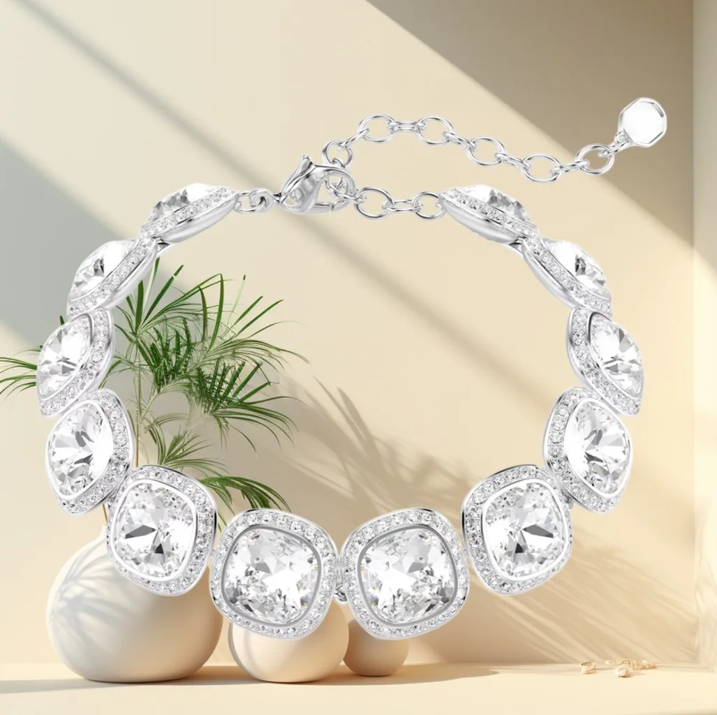 2026 New Arrival Mixed Cut Dazzling Women's Office Chic Statement Necklace Trendy 2026 Style Elegant Choice