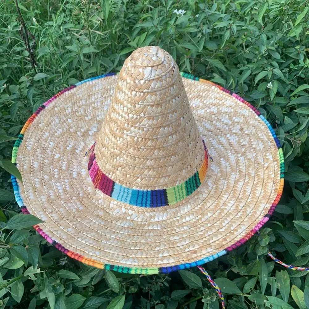 Sunscreen Mexican Beach Hat New 14cm/22cm/35cm/43cm Unisex Sun Protection Hat Carnival Sharp Hat Men Women Outdoor