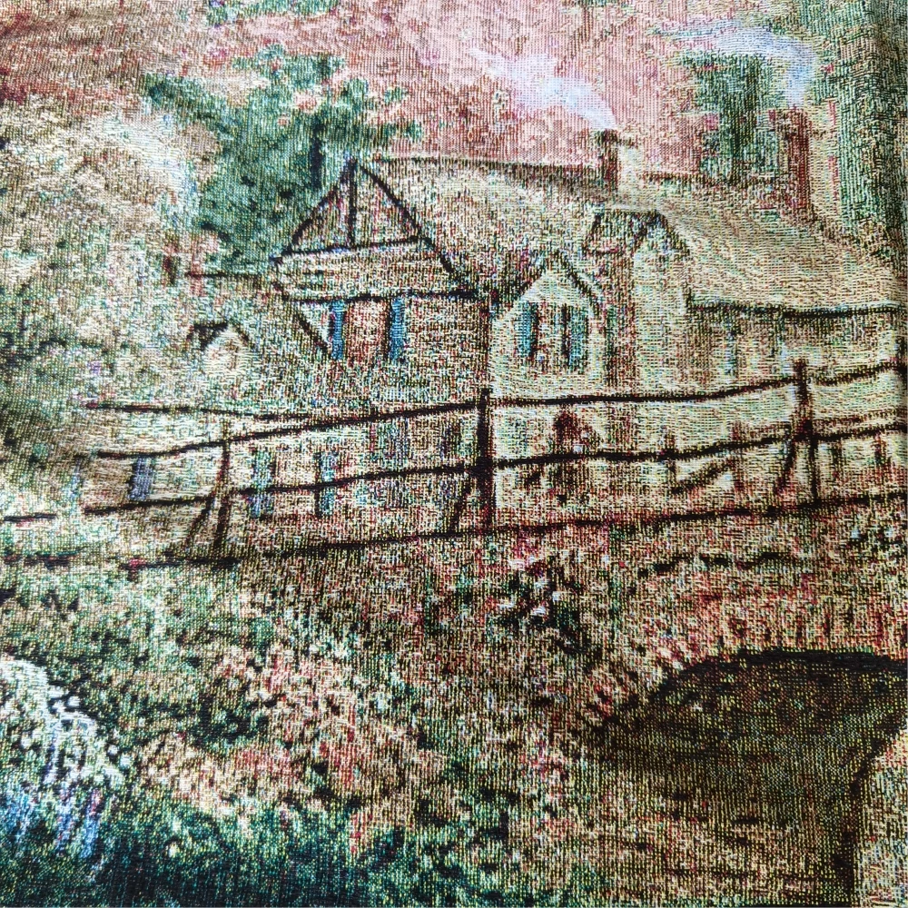 Fanreey Exquisite Belgium Tapestry Pastoral Scenery Hometown Bridge 88X138cm, GT-GXQ0016