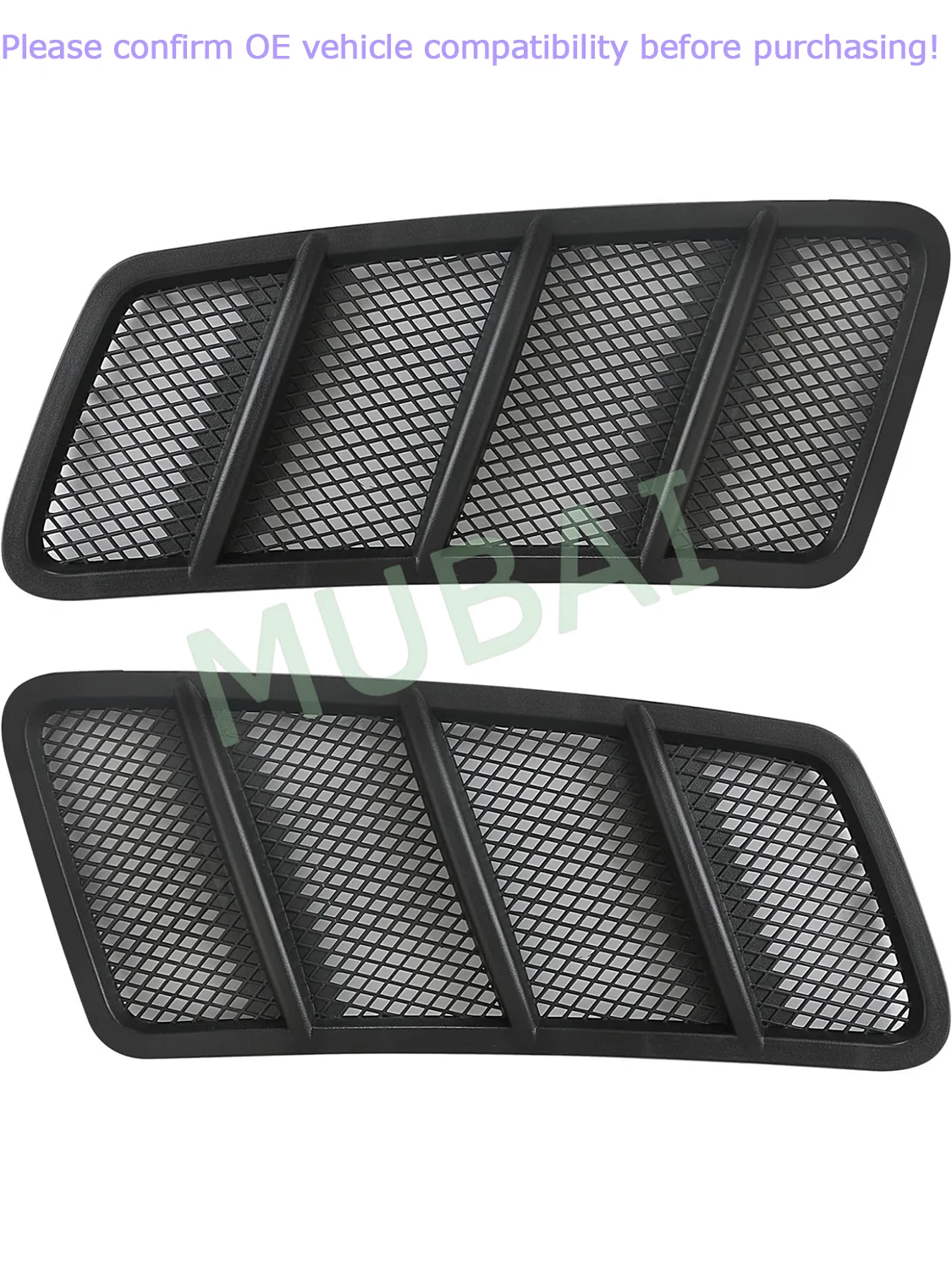 1648804305 1648804405 A Pair Hood Air Vent Grille Cover for 2008-2011 Mercedes Benz W164 W164 ML350 ML450 ML550 ML63 AMG GL320