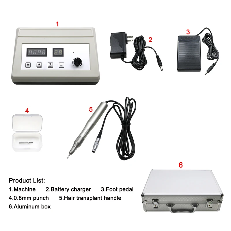 

GREATLH Machine Instrument 1 Set Hair Transplant Machine Fue Hair Transplant Extraction New Hair Follicle Extractor