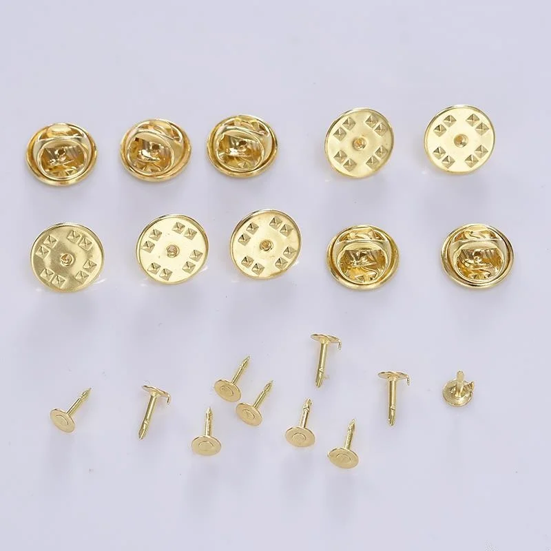 1000 Pairs Kupfer Metall Basis Schmetterling Halter Pin Rücken mit pin Krawatte Tacks Blank Pins für für Revers Pins Service bars Schmuck – Detail 2