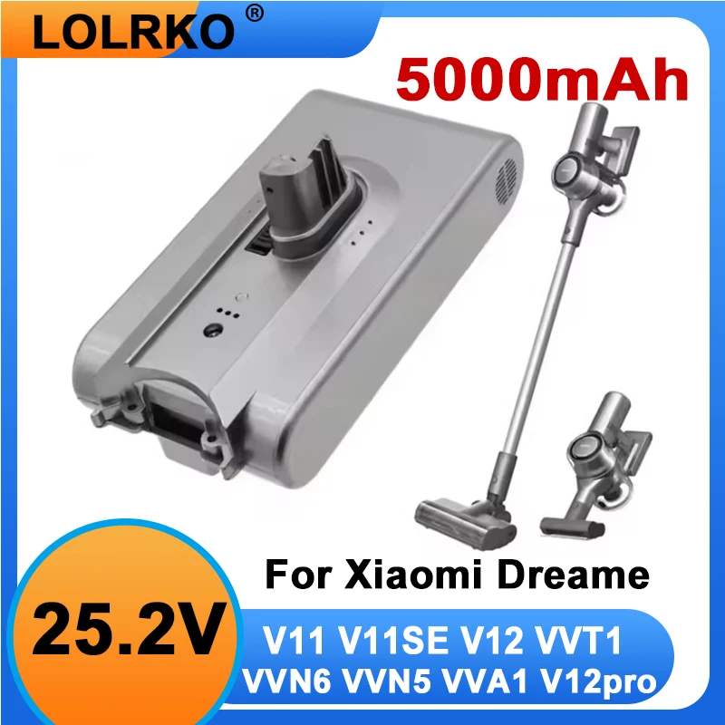 

Original 5000mAh VVT1 VVN6 VVA1 Replacement Battery For Xiaomi Dreame V11 V11SE V12 Wireless Vacuum Cleaner Replacement Battery