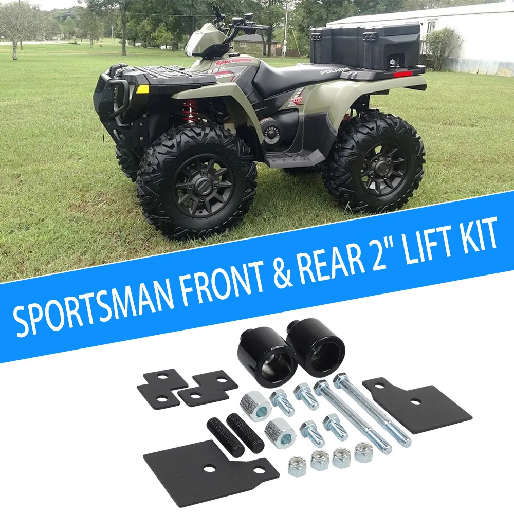 블랙 프론트 & 리어 2인치 리프트 서스펜션 키트 (1999-2025 폴라리스 스포츠맨 500 570 600 700 800 MP-1234-BK 호환)