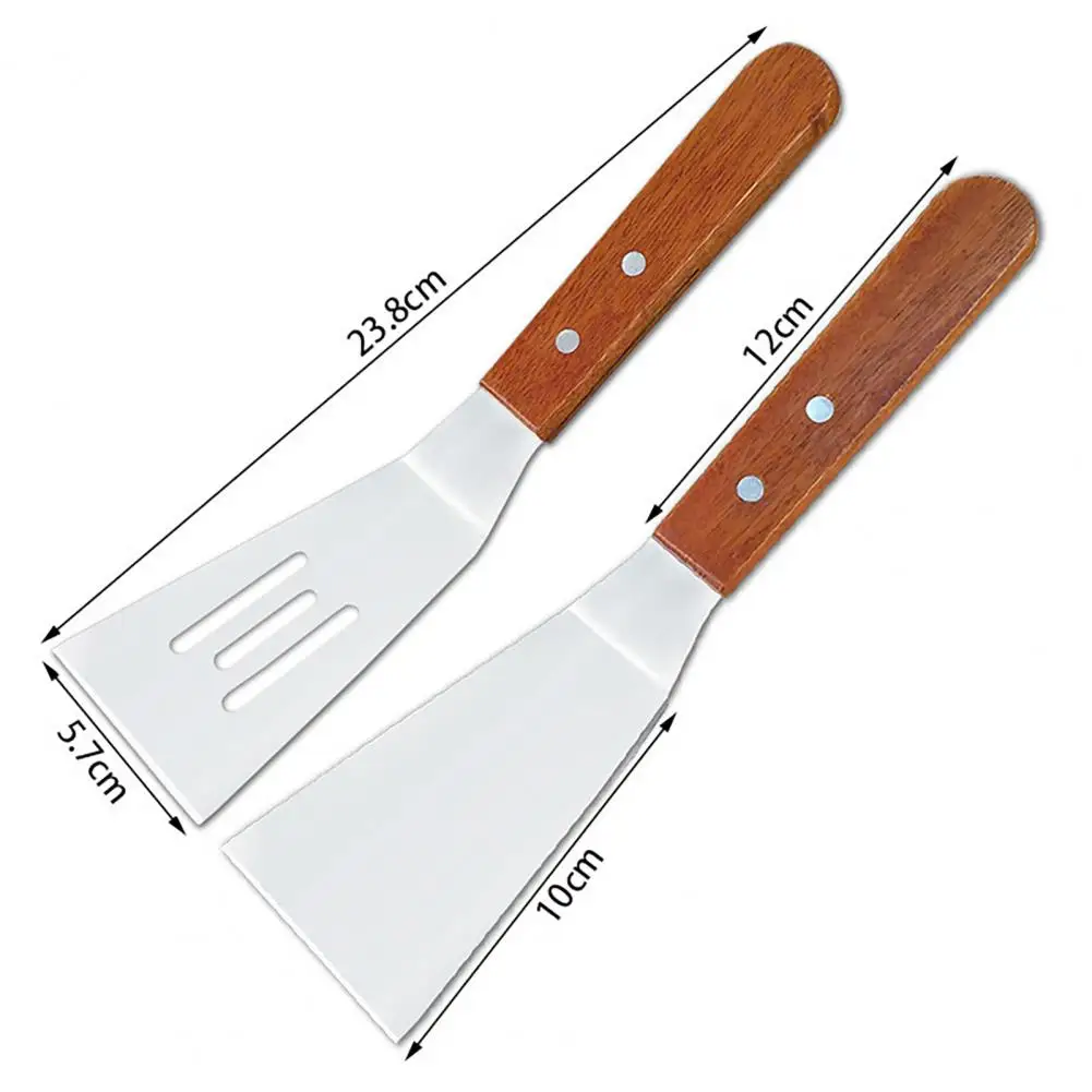 

24cm Stainless Steel Thin Slotted Fish Turner Frying Spatula For Cast Iron Skillet Kitchen Spatulas For Pancakes Steak Burger