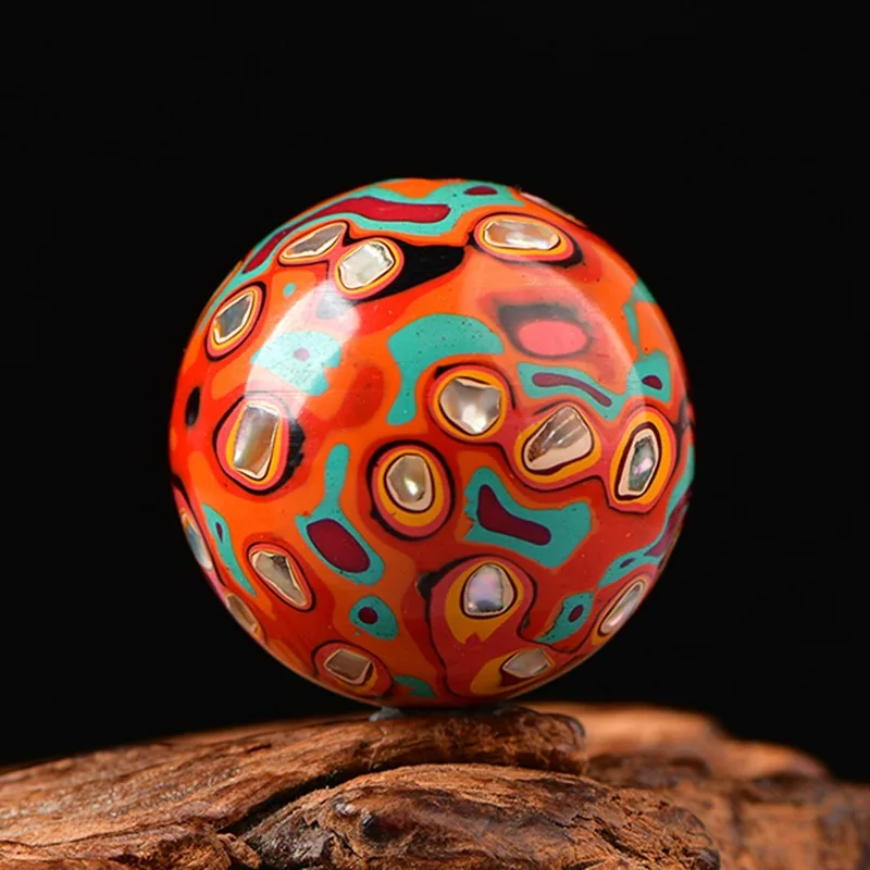 

Orange snail big lacquer beads loose beads DIY Wenwan jewelry accessories