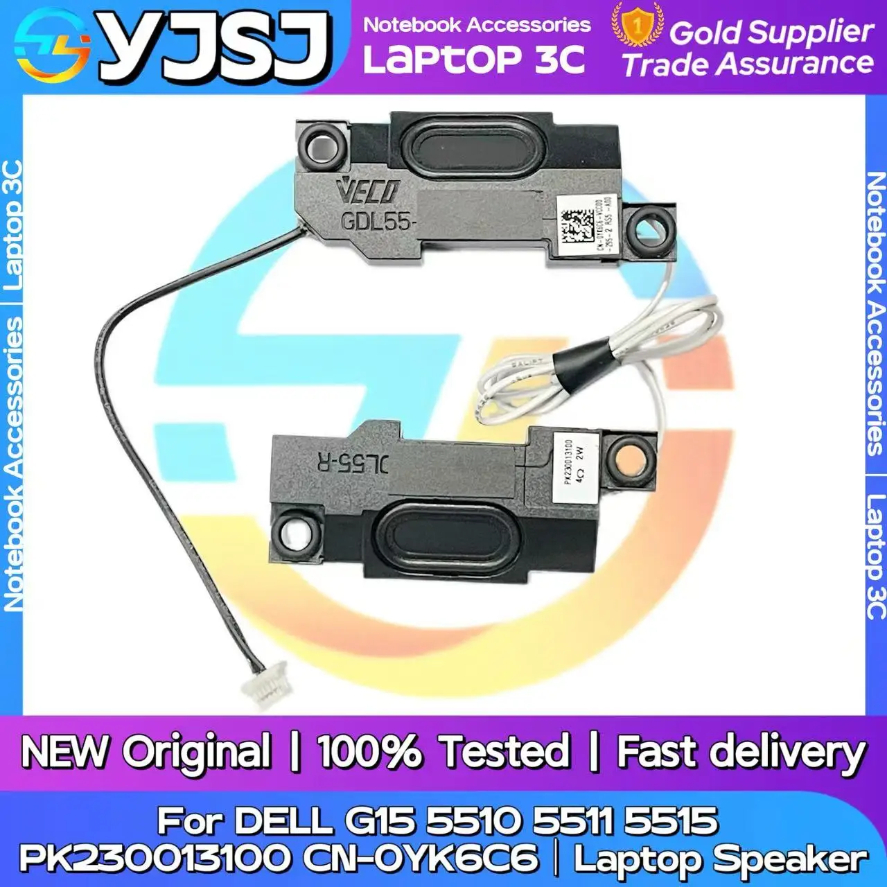 

New Original Laptop Notebook Audio Speaker For DELL G15 5510 5511 5515 built-in speaker horn audio CN-0YK6C6 CN-0R63GC