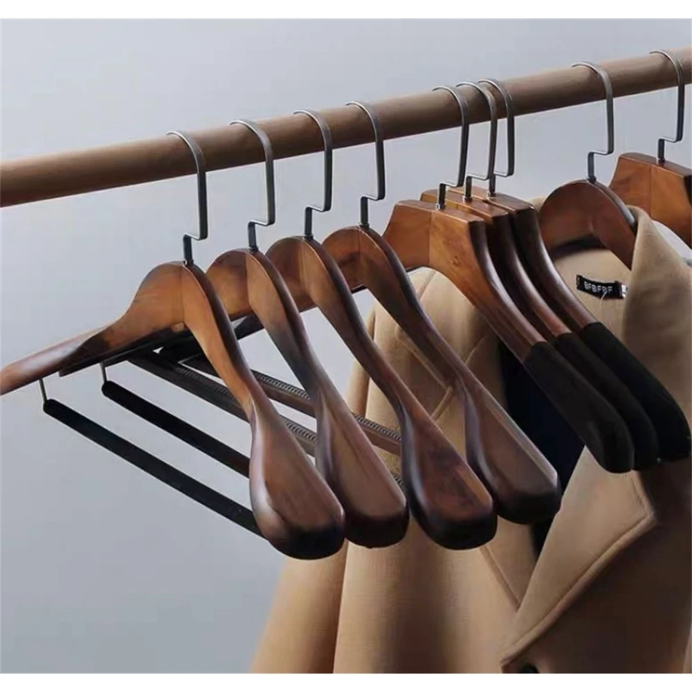 Hotel Clothing Hanger Solid Wood Large Hanger Household Cedar Hanger Suit Jacket Storage Hook Storage Bag Hanger