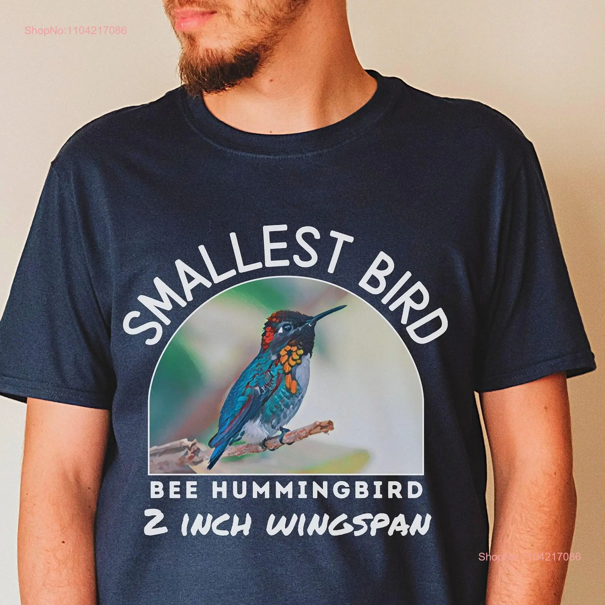 Bee Hummingbird T Shirt for Men Birdwatching Her SweaT or Sweater long or short sleeves