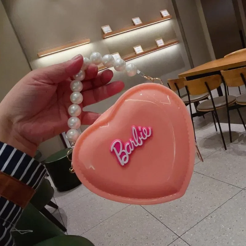 2025 جديد الصيف باربي الكورية نمط القلب صفر محفظة لطيف أنيق المرأة التسوق Kawaii الفتيات حقيبة كروسبودي صغيرة