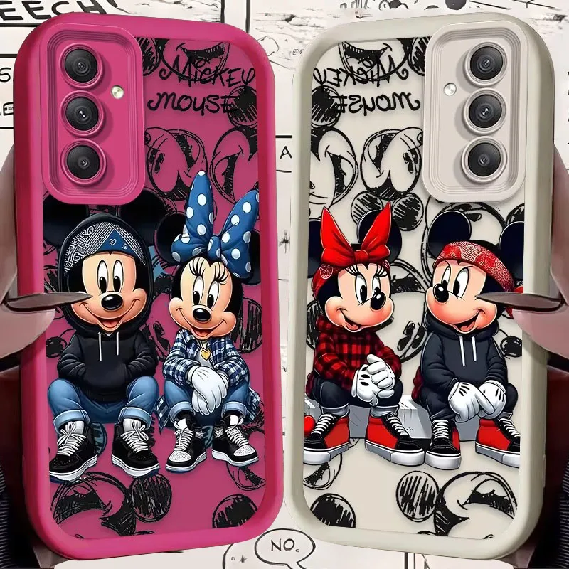 Case for Samsung Galaxy A35 A55 A15 A25 A16 A06 A05 A05S A24 A13 A23 A12 A22 A32 A52 A71 A51 4G Disney Mickey Minnie Back Covers