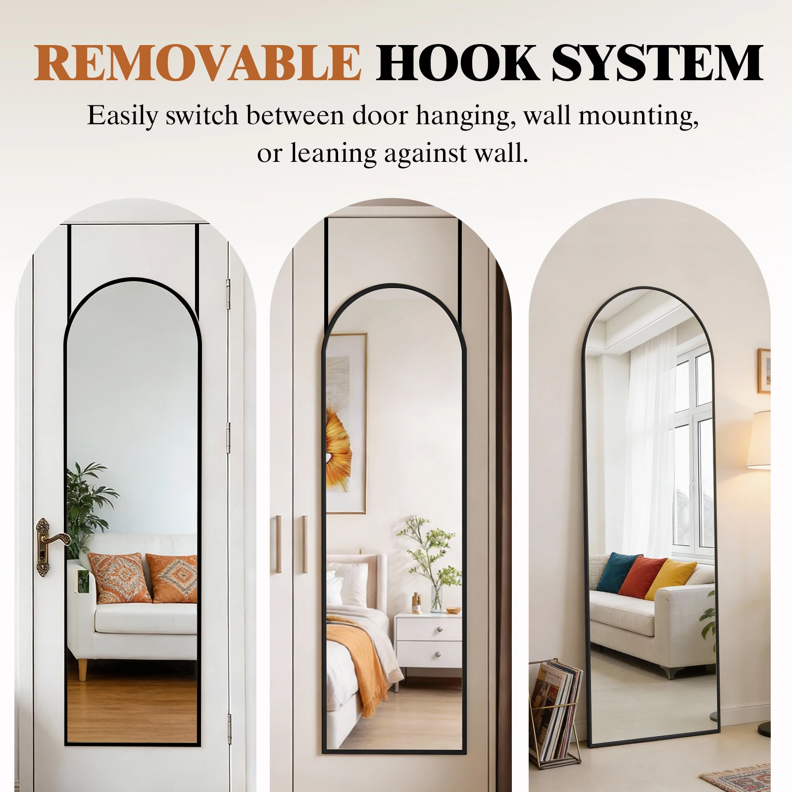 mirror leaning against wall
