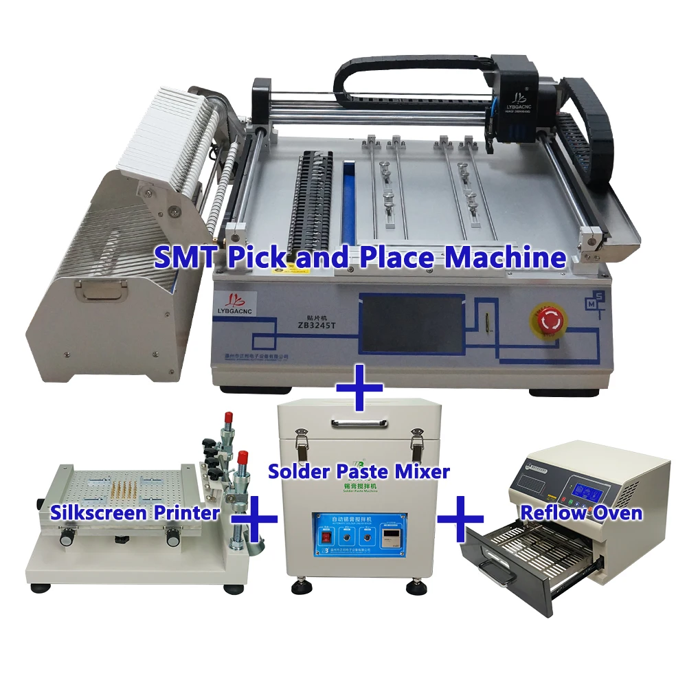 

LY ZB3245T Desktop Automatic SMT Pick and Place Machine 2 Heads Assembly Line IC Mounting with High Precision Synchronous Belt