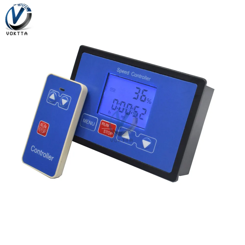 Controlador de velocidad PWM DC 6,5 V-55V 30A, pantalla Digital inteligente LCD 0 ~ 100%, tacómetro, Motor de Control remoto inalámbrico ajustable