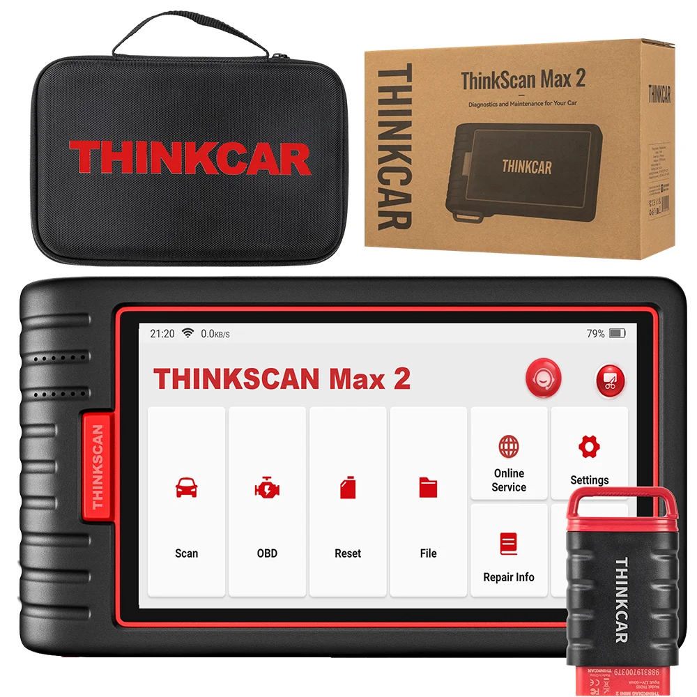 [Lebenslange kostenlose Updates] 6-Zoll THINKCAR Thinkscan Max 2 CAN FD All System 28 Resets Deutsches Auto Diagnosegerät OBD Scanner TPMS