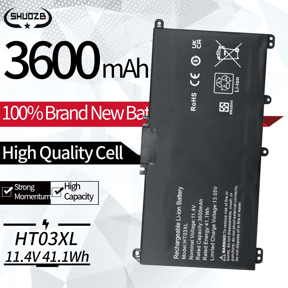 

Новый аккумулятор для ноутбука HT03XL Pavilion HP 14-CE0025TU 14-CE0034TX 15-CS0037T 250 255 G7 L11119-855 L11421-1C1 TPN-Q207/TPN-Q208