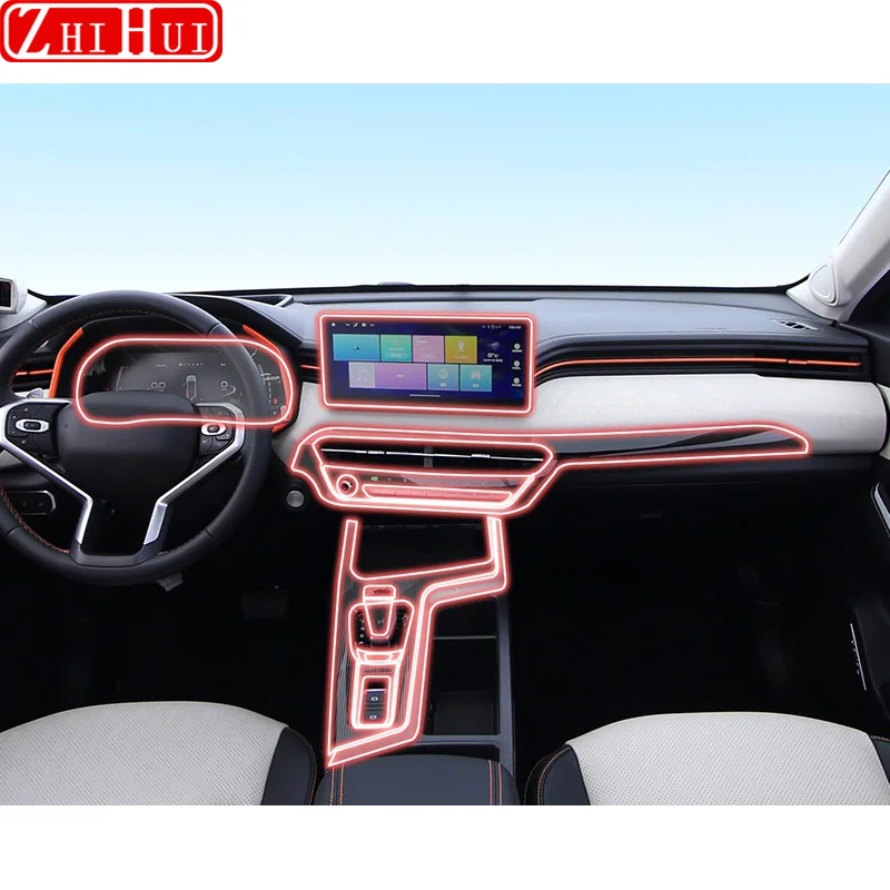 

For New Jolion 2025 Haval Jolion Pro Car TPU Navigation Screen Central Control Dashboard Protective Film Transparent Accessories