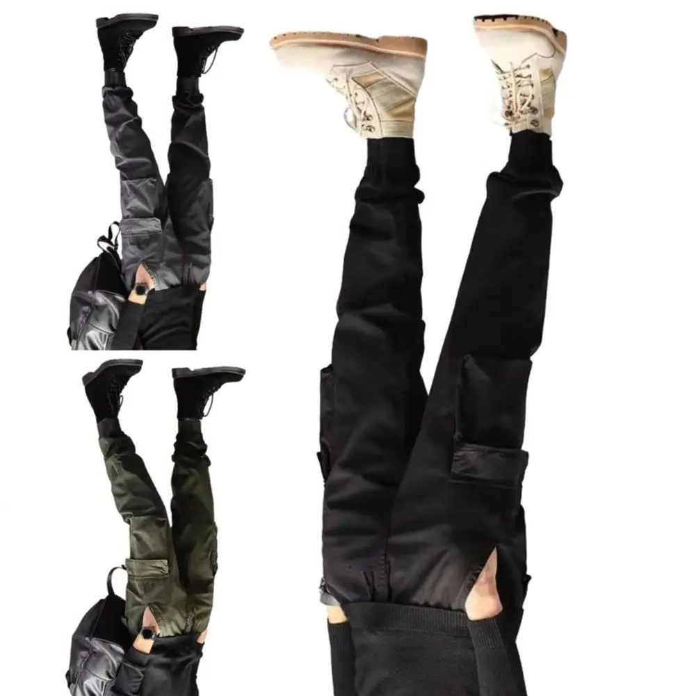 

2025 Men Cargo Pants Drawstring Waist Jogger Pants Military Style Outdoor Trousers Large Pockets Comfortable Work Pants for Men