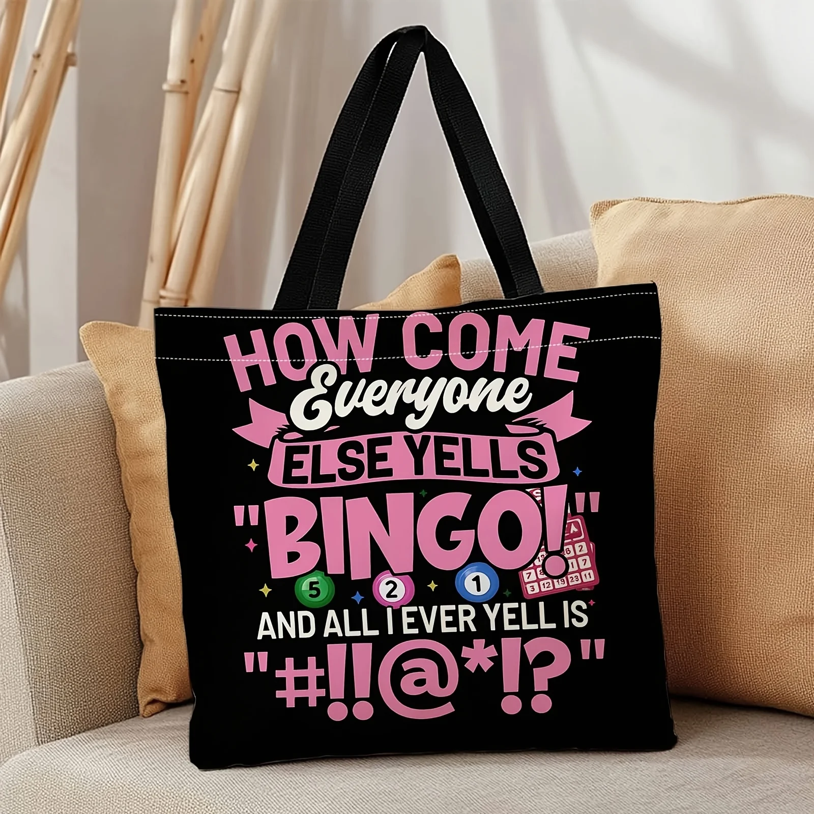 

Забавная сумка-шоппер для игры в бинго с надписью «Почему все остальные кричат: Бинго» (1 шт.) Цитаты - Двусторонняя печать