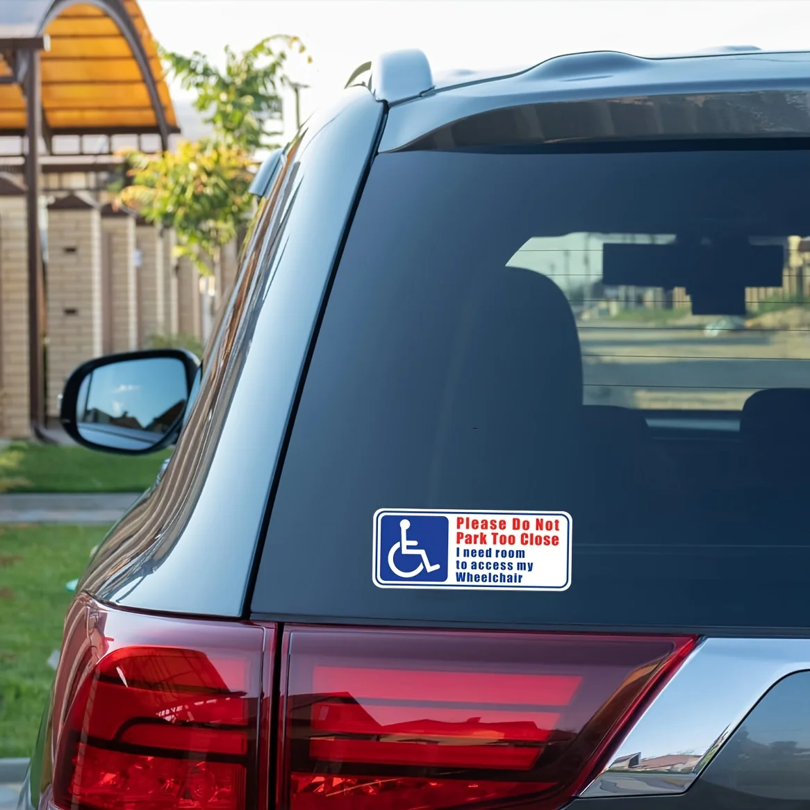 Don't Park Too Close Wheelchair Space Needed Sign Strong Self-Adhesive Waterproof Anti-Fading Eye-Catching Parking Sticker  Q85