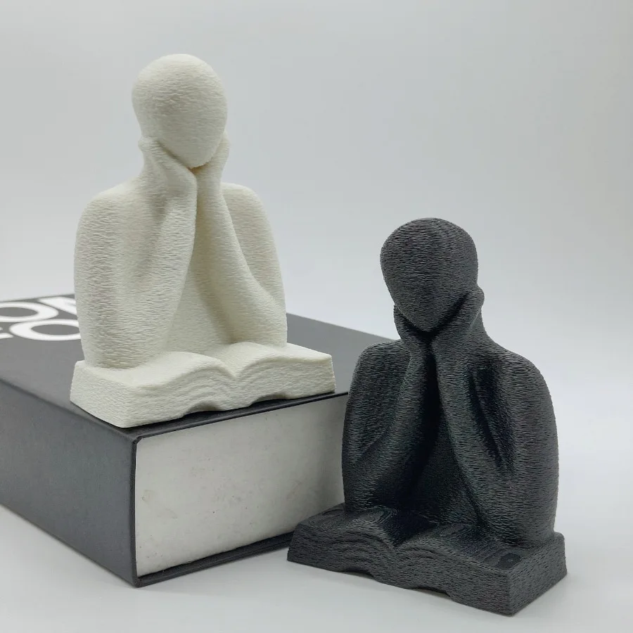 An Abstract Figure Ornament, A 3D-printed Thinking Figure Statue, A Desktop Decoration for Readers, and A Graduation Season Gift