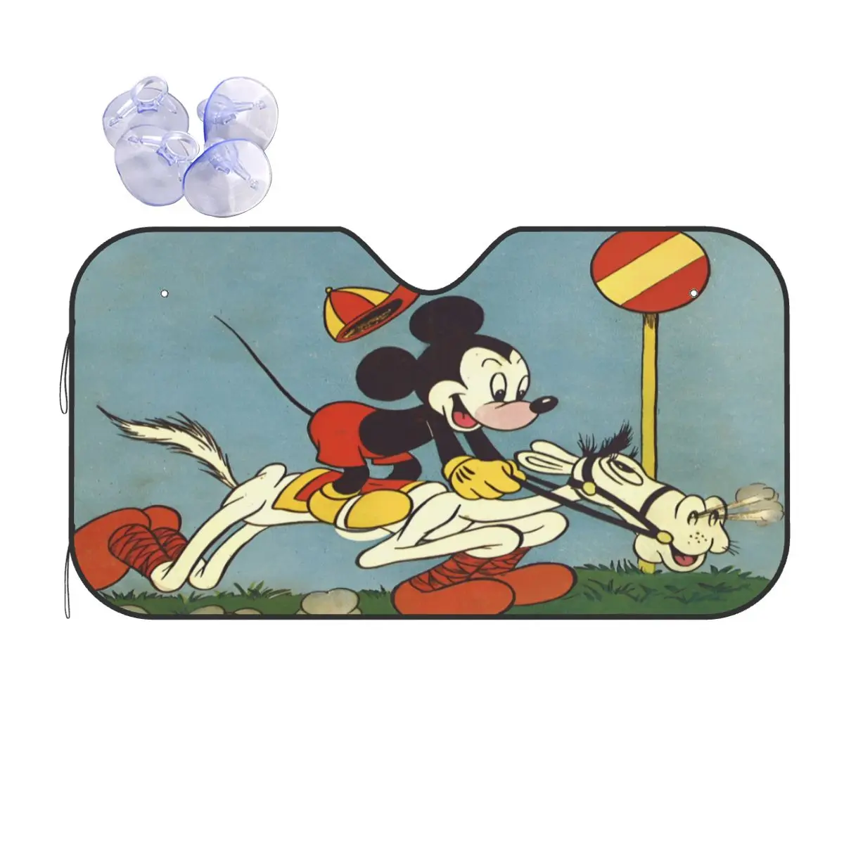 Disney Mickey Mouse Vintage Sunshade Windscreen 70x130cm Foils Car Sunshade Blinds