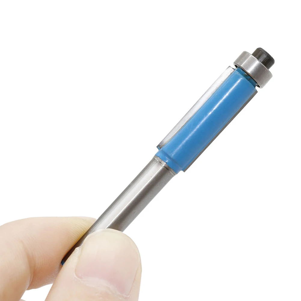 

4pcs Trimming Cutter 1/4inch Handle Practical Edge Straight Router Bit Hard Alloy Engraving Trimmer Woodworking Cutting Tool