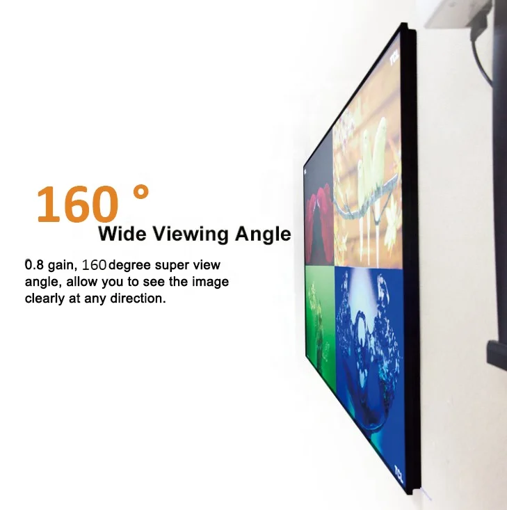 Yinzam 150 inch ALR PET Crystal Fixed Frame Screen,XY Screen Ambient Light Rejecting Projection for VAVA/Benq/JmGO