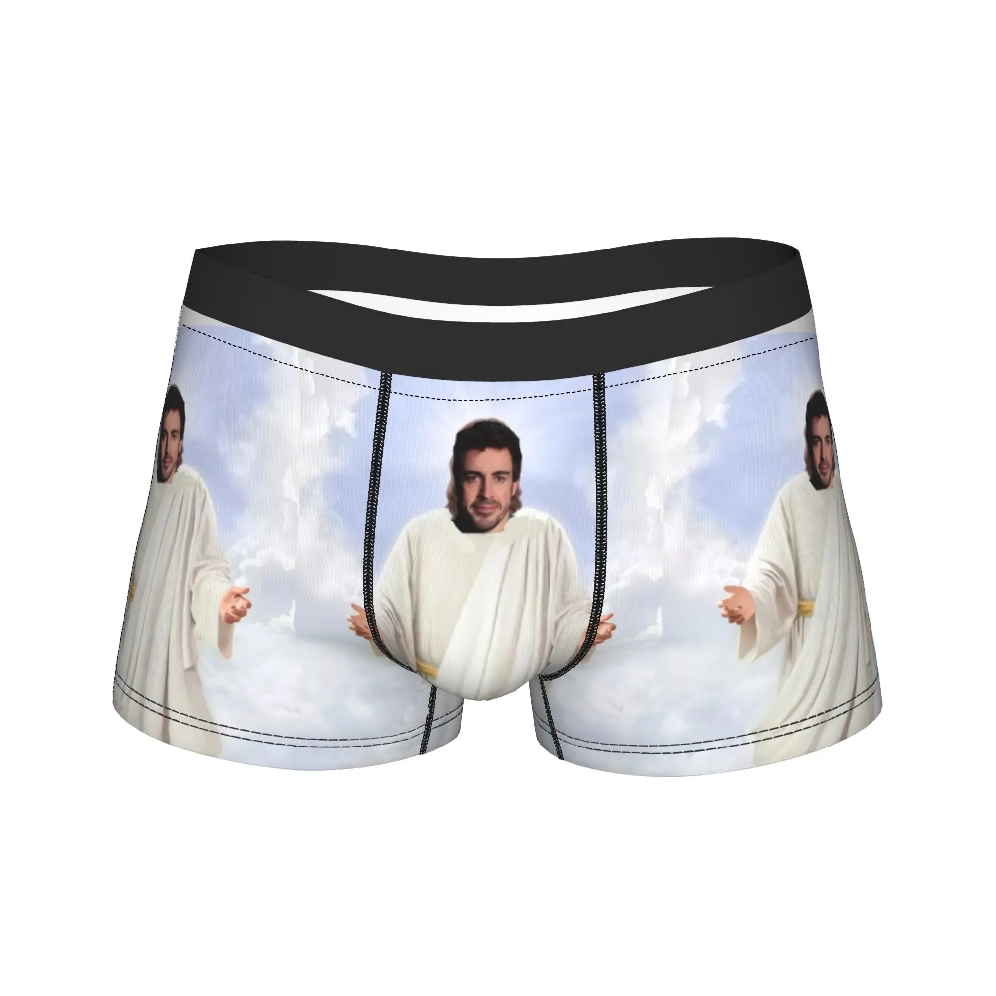 Fernandos Alonsos  Underwear  Classic Panties Pattern Shorts Briefs For Men 3D Pouch Large Size Trunk