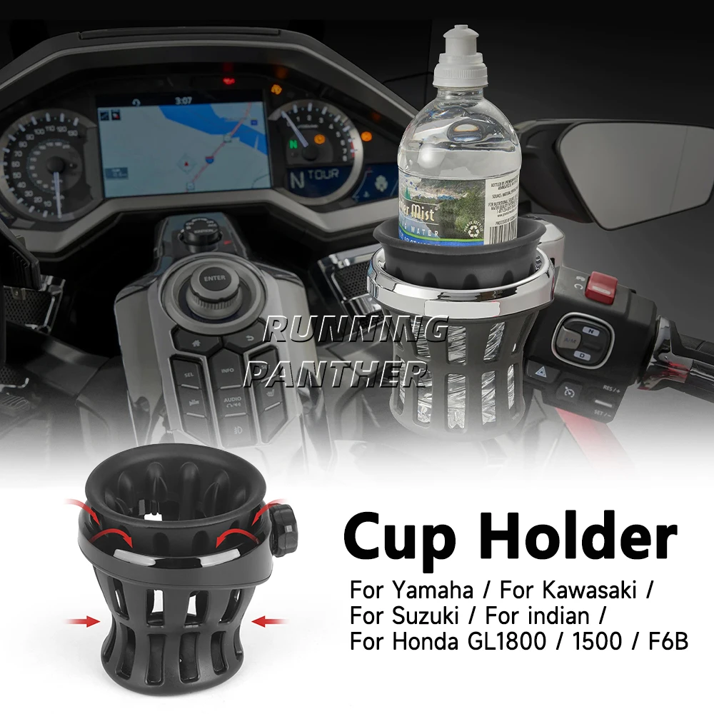 

Мотоциклетный держатель для питья воды и напитков, кронштейн для Yamaha Kawasaki Suzuki, индийский Honda GL1800 GL1500 F6B, универсальный