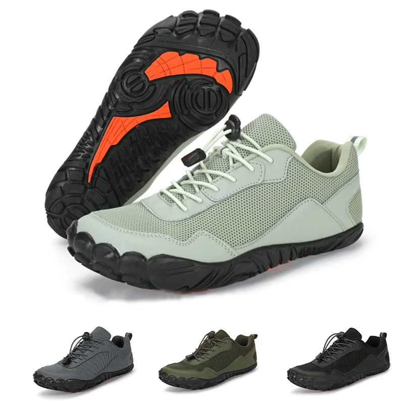 Men's Trail Running Barefoot Shoes Wide Toe  Box Zero Drop Aqua Sock Shoes for Kayaking Boating Hiking Surfing Walking Sneaker