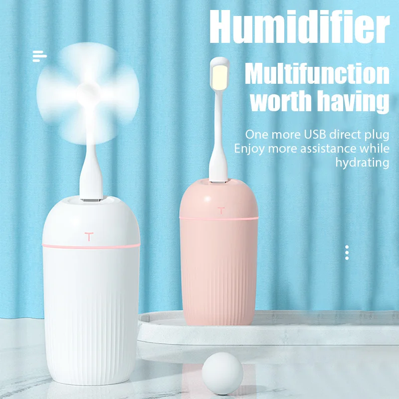 Large Capacity Humidifier Household Bedroom Oil Air Aromatherapy 420ML Purification Sprayer Water Replenishing Instrument USB