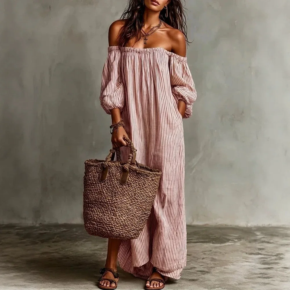 2026 Women's Strip Loose Random One-shoulder. Sweet Pocket Clothes Dresses For Women Prom Bandage Party Y2k、