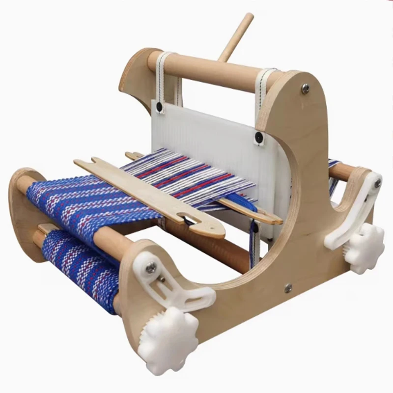 Solid Wood Mini Loom for DIY Hand Weaving Craft High Quality Birch Eco‑Friendly Durable Portable Handloom Creative Knitting Tool