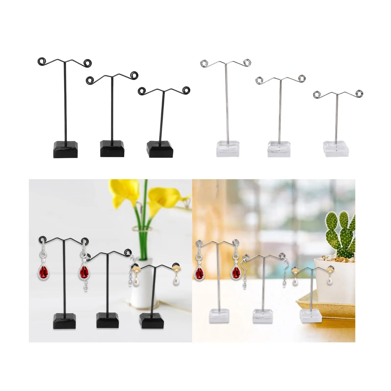 

18Pcs Earrings Hanger Stable Base Practical Jewelry Display Stand Jewelry Organizer for Rings Tabletop Vanity Shops