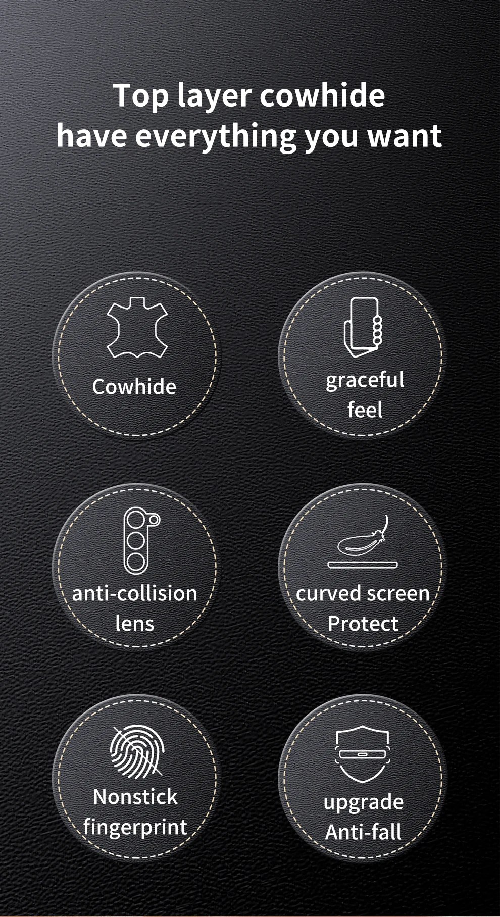 Handy hülle aus echtem Rindsleder für Samsung Galaxy S 24 23 S24 S23 Ultra S22 plus S21 Fe Note 20 Beschichtung stoß feste Schutzhülle – Detail 7
