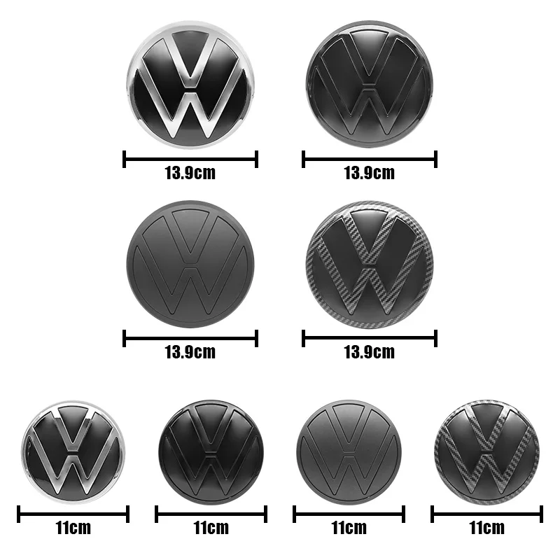 

Для VW Volkswagen Jetta MK5 Golf, 2 шт., ABS, 139 мм, 110 мм, значок-эмблема на решетку радиатора и на крышку багажника для VW Polo 6 2019