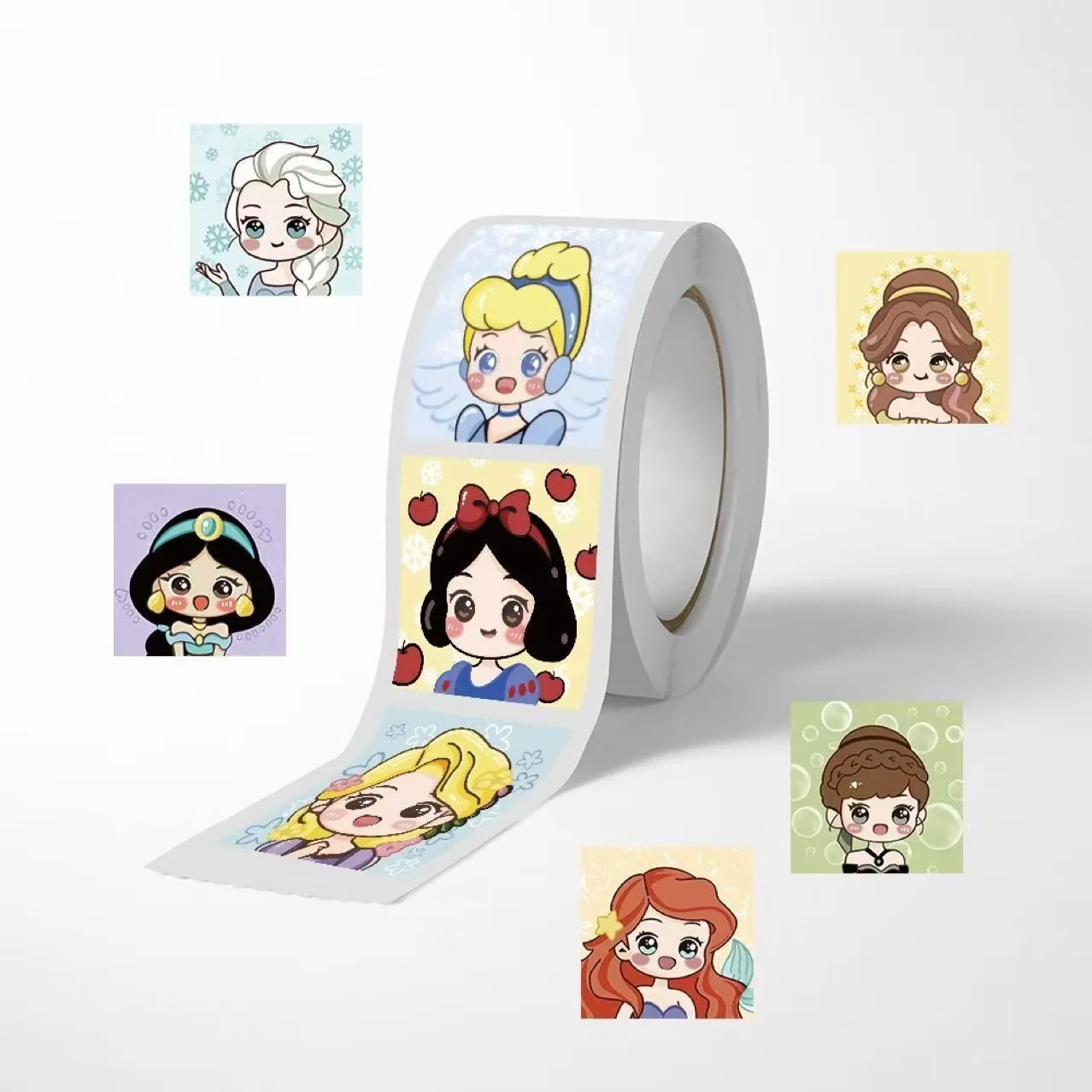 500 قطعة من ملصقات سلسلة أميرات ديزني المختلطة الكرتونية اللطيفة من الفينيل للكمبيوتر المحمول والأمتعة ولوح التزلج وملصقات مقاومة للماء، كاواي #3