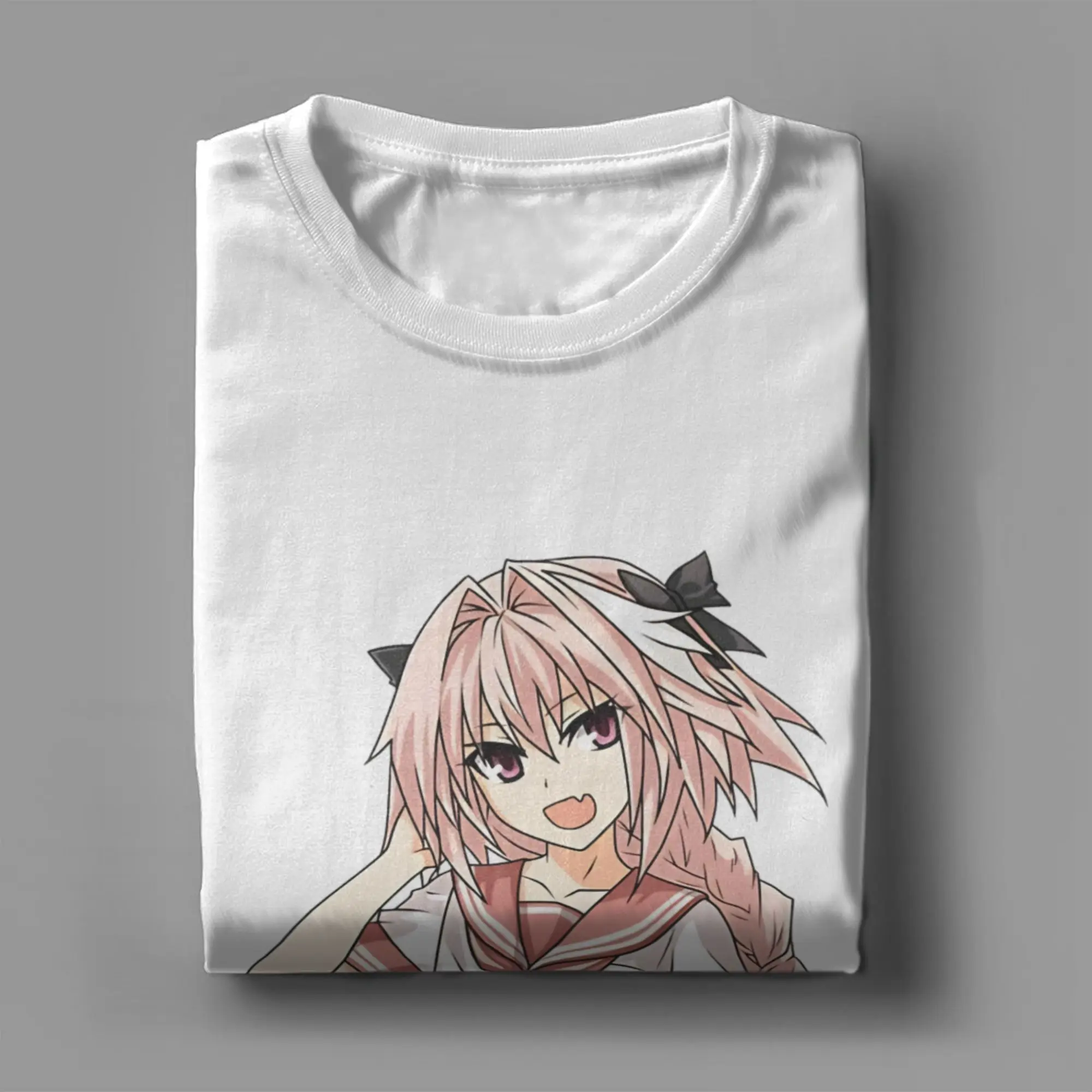 Harajuku T Shirt Beach Fate Astolfo  Hippie T Shirts  100 Cotton Tshirt for Mens Y2K Funny Short Sleeve Tops