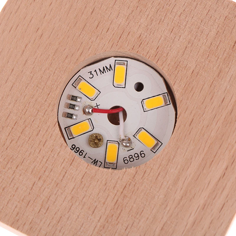 مصباح ليلي مربع من الخشب الصلب LED ، مصابيح حامل USB ، مصابيح تصنعها بنفسك ، زخارف مكتبية ، مصباح زخرفي ، 5 من من من من من من ، 6 من ، 7 من ، 8 من ، 9 ، 10 من ، 1 #6