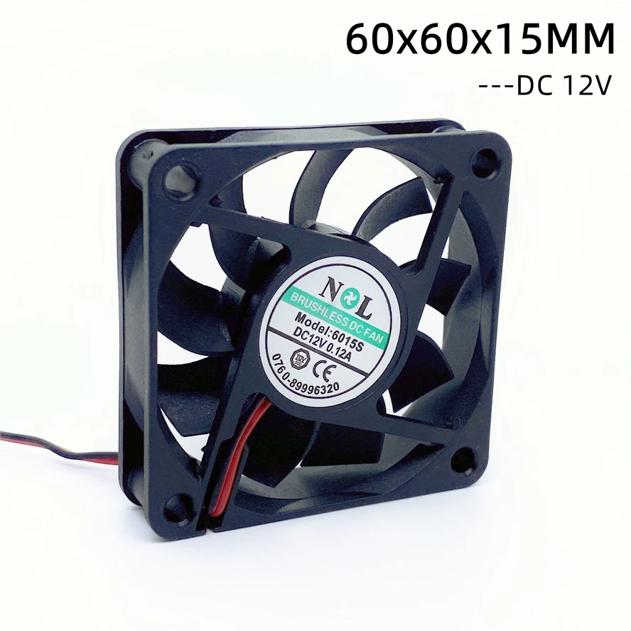 DC12V 6015 60MM 60*60*15MM Cooling Fan Frequency Converter Cooling Fan 2pin